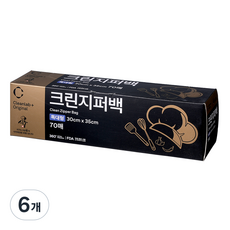 크린랩 식구 크린지퍼백 30 x 35 cm, 특대(XL), 70개입, 6개