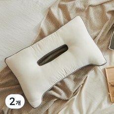 조은자리 목이 편하고 귀눌림 없는 홀릭 경추베개, 아이보리, 2개