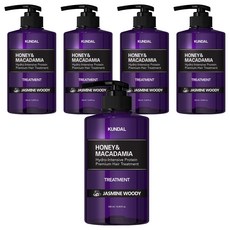 KUNDAL 昆黛爾 蜂蜜澳洲堅果保濕護髮乳 茉莉木草香, 500ml, 5瓶