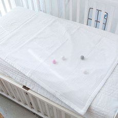 hwamo baby 3層紗布新生兒防水墊, 象牙白, 1件