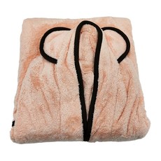 Million Dollar Baby 珊瑚絨速乾連帽斗篷浴巾 0個月起適用 88x68cm 韓國製, 蜜桃巧克力, 1件