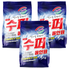 일신티엔씨 수퍼 올인원 세탁세제 리필, 5kg, 3개