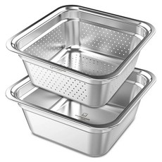 WAGENSTEIGER 304不銹鋼方形洗碗盆2件組 8L, 1組, 單一顏色