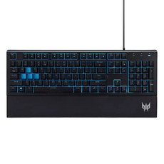 Acer 宏碁 PREDATOR AETHON 100 有線薄膜電競鍵盤 104 Keys 4色LED 1.8M編織線, Black