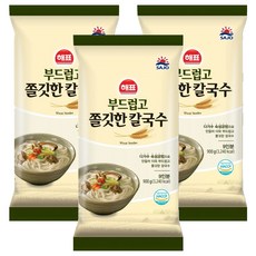 해표 부드럽고 쫄깃한 칼국수, 900g, 3개