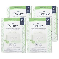 아이보리 젠틀 바 솝 알로에 센트, 113g, 40개