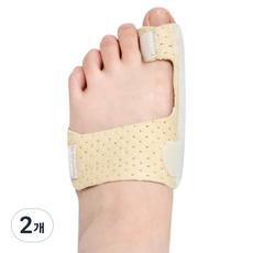 솔르 보행보조 지지클립 엄지발가락 교정기 왼발 베이지, 2개