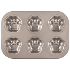 Hanomad 貓掌瑪德蓮烤盤 6格 金色, 1個