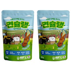 견슐랭 강아지 면역도움 튼튼한 체력 간식, 80g, 2개, 콩고기