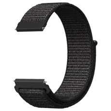 DGG Galaxy Watch 尼龍運動錶帶 22mm, 1個, 深黑色