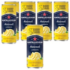 SANPELLEGRINO 聖沛黎洛 氣泡水果飲料 檸檬口味, 330ml, 6罐
