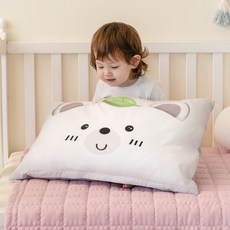 Aileen Kids DTP材質 動物圖案枕頭套, TEDDY, 2入