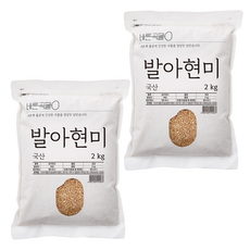 바른곡물 국내산 발아현미, 2kg, 2개