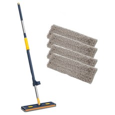 Locus 清潔拖把 濕拖把 清潔布拖把 + 3層刷毛清潔墊, 1套