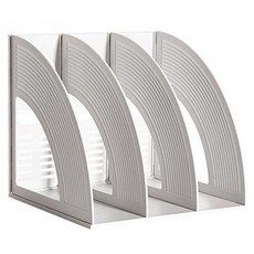 Mura 書桌弧形設計3層文件架, 灰色, 1個