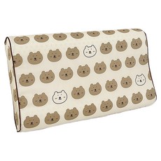 Annette 貢緞棉可拆洗天然兒童乳膠枕 60s, 口袋熊, 1個