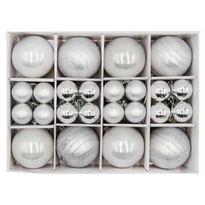 造型球 - 銀白色, 3cm 32個 + 6cm 8個, 1組