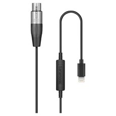 Saramonic 楓笛 XLR轉Lightning 麥克風轉接線 LC-XLR 適用於iPhone/iPad，專業錄音設備, 黑色, 1條