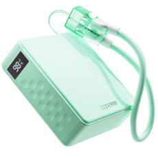 코드웨이 미니 고속충전 보조배터리 10000mAh + C타입 초고속충전 케이블, 민트
