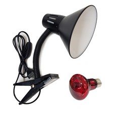 REPTI ZOO Tochi Queen爬蟲用品圓形插座+加熱燈組, 混色, 1套