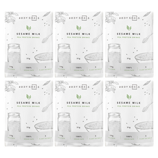 Body Goals 豌豆蛋白飲 芝麻歐蕾 每包含20克蛋白質 純素 獨立包裝, 31g, 6包