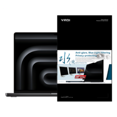 YADI 亞第 獨特磁吸水之鏡防窺片 Apple MacBook Pro14 2024 M4 A3185 專用 PF4PPC-AP-PRO-14-21, 1片, 黑色
