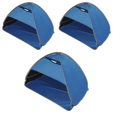 soonZAM 睡眠遮光一鍵式折疊頭部帳篷 藍色銀奈米 M, 3個