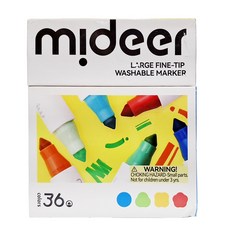 mideer 可洗彩色筆36色, 綜合色, 36支
