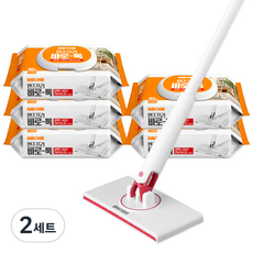 GIBONE 加長10公分迷你Barotok拖把 + 專用濕拖清潔布 40張 x 5包 套組, 2套