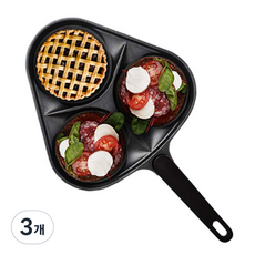 Kitchen-Art 電磁爐適用3格煎蛋鍋, 24.7cm, 3個