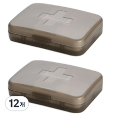 Luneon 多功能便攜式藥盒 黑色, 12個