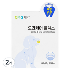씨엠지제약 강아지 오라케어 플렉스 영양제, 2개, 구강/치석관리, 30회분
