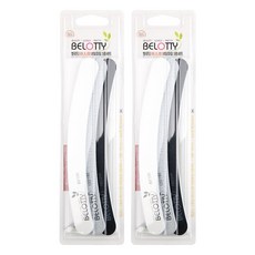 BELOTTY 韓國製造 高級指甲磨砂銼刀組, 混合顏色, 2套