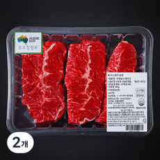 호주산 메가 부채살 스테이크용 (냉장), 600g, 2개