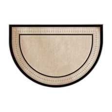 菓拉小舖 珪藻土浴室吸水軟墊 羅馬莊園 60*40cm, 超強吸水力，柔軟舒適，易於清潔, 1入, 羅馬莊園 黑色 + 米白色, 60 x 40cm