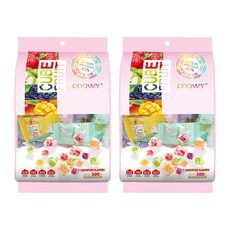 쿠위 큐브 후르츠 젤리, 2개, 300g