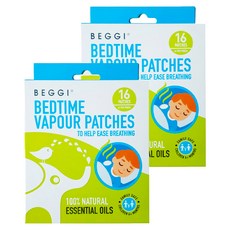 BEGGI Bedtime Vapour Patches 通鼻貼, 天然成分, 16貼, 2盒