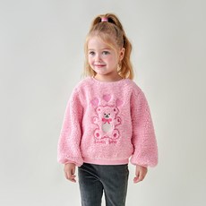 WALTONKIDS 兒童小熊愛心羊毛T恤