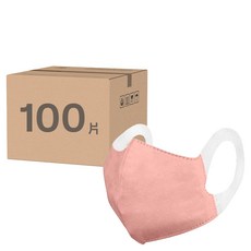 順易利 幼童3D立體口罩寬耳帶 14.5cm x 11.5cm XS 3~5歲, 玫瑰金, 50片, 2盒