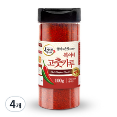 복이네먹거리 중국산 아주매운 100% 청양고춧가루 용기형, 100g, 4개