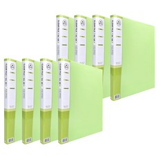 희망사무포인트 리클 클리어 파일 40매, 연두, 8개