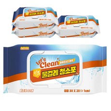 렛츠클린 물걸레 청소포 표준형, 4개