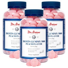 Dr.Brian ROETTGER 桃子風味生物素軟糖, 100顆, 3罐