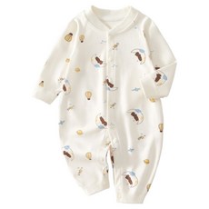 Stardoor 嬰幼兒粉彩可愛圖案全開扣連身衣