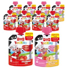 파스쿠알 요기키즈 요거트 80g 2종 x 5p 세트, 딸기바나나맛, 딸기맛, 1세트
