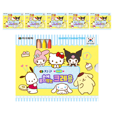 GLOBE CHEMICAL 三麗鷗不沾手蠟筆, 6個, 24 種顏色