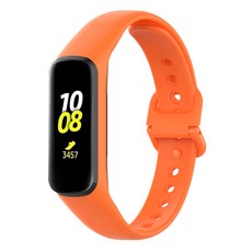 LuA lovel Galaxy Fit素色矽膠錶帶, 橘色, 1個