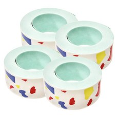 KING JIM TEPRA LITE 熱感式標籤薄膜自黏膠帶 POKETO, 多樣顏色圖案 4米長, 經典色塊, 4捲