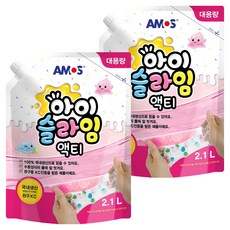 아모스 아이슬라임 액티 2.1L, 2개, 투명