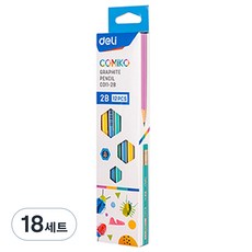 델리 마카롱 지우개 연필 12개입 EC011, 2B, 18세트